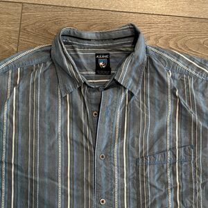 Kuhl Shirt Mens XXL 2Xl Blue Plaid Suncel Uv Protection Hiking Fishing Outdoors